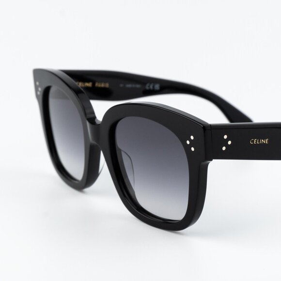 Celine 3 DOTS Women Sunglasses Black Grey Gradient Cl4002UN 01B NEW AUTHENTIC - Picture 5 of 13